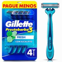 Aparelho Barbear Gillette Presto3 Freshampoo 4un Euc