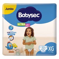 Fralda Babysec Jumbo Ultrasec Xg 20un