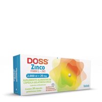 Doss Zinco 2000ui+20mg 30caps